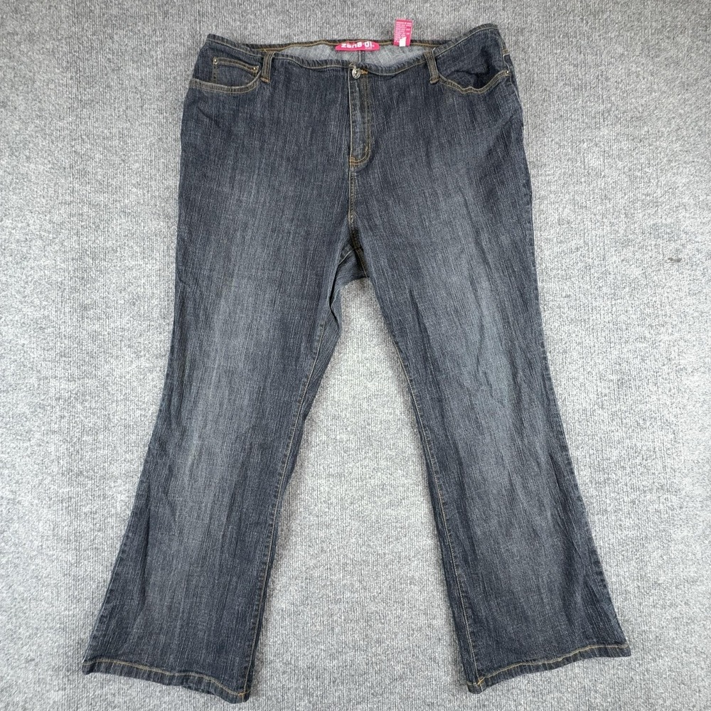 Y2K Zana Di Jeans‎ Womens 24 Dark Wash Gray Relaxed Bootcut Stretch Denim Pants